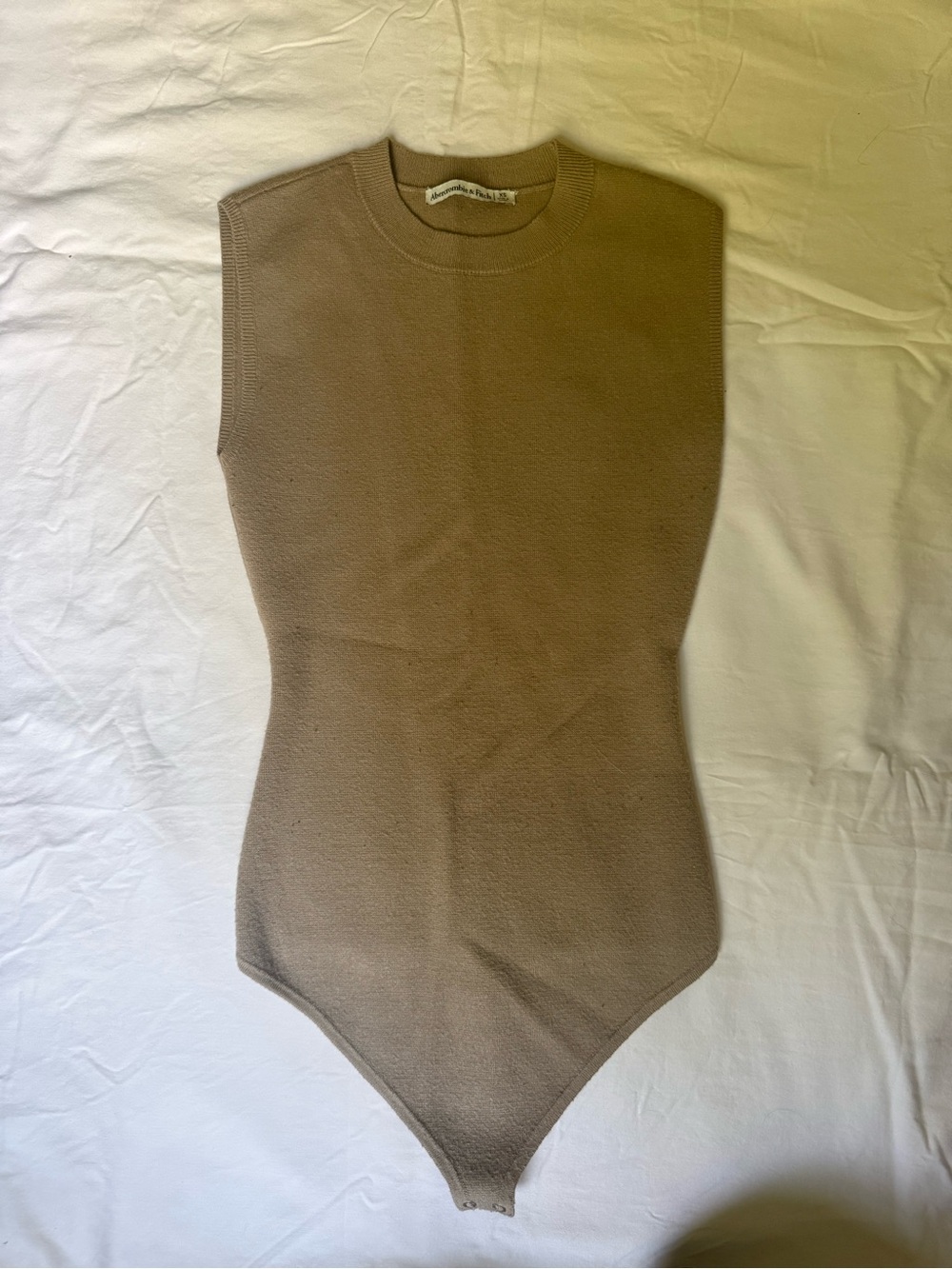 Abercrombie & Fitch Women’s Bodysuit Sweater Tank - Taupe Brown